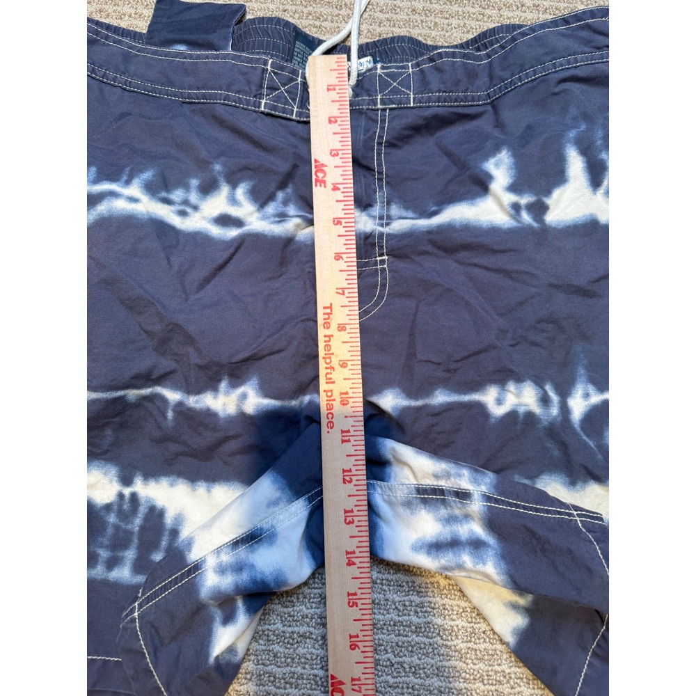 Polo Ralph Lauren Tie Dye Swim Trunks Big Pony Blue White Board Shorts Mens L - Picture 13 of 14